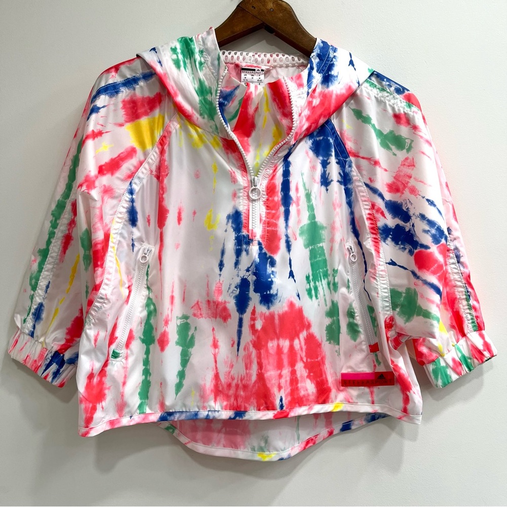 Adidas by Stella McCartney Multicolor Tie-Dye Hooded Windbreaker
